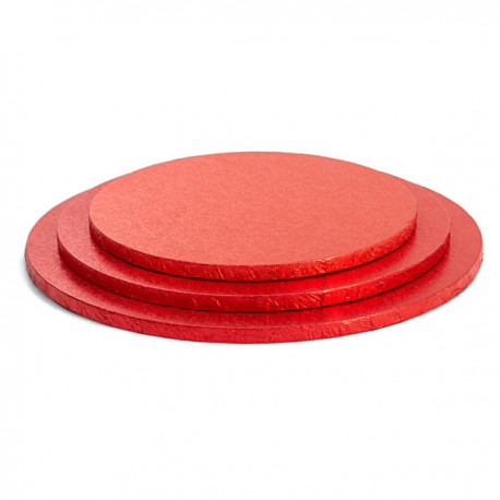 CAKEBOARD ROSSO TONDO Ø 30cm X H 1,2 CM (Premium Quality)