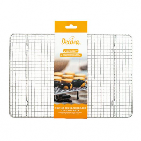 GRIGLIA RAFFREDDATORTA RETTANGOLARE CON MAGLIE STRETTE 38 x 26 cm