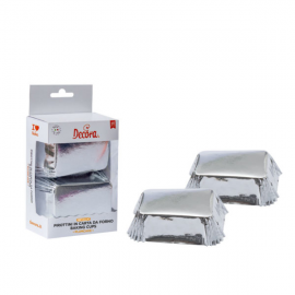 PIROTTINI PLUM CAKE - ARGENTO 80x50mm PZ.20 (non necessitano di teglia)