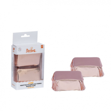 PIROTTINI PLUM CAKE - ROSA GOLD 80x50mm PZ.20 (non necessitano di teglia)