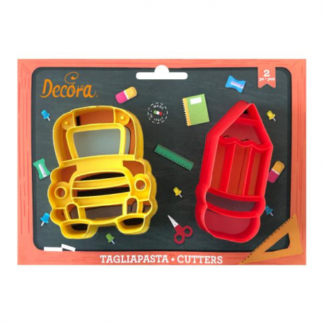 SET 2 TAGLIAPASTA BACK TO SCHOOL IN PLASTICA