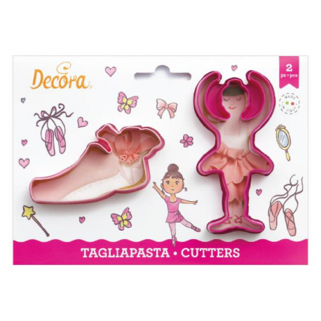 SET 2 TAGLIAPASTA BALLERINA e SCARPETTA IN PLASTICA