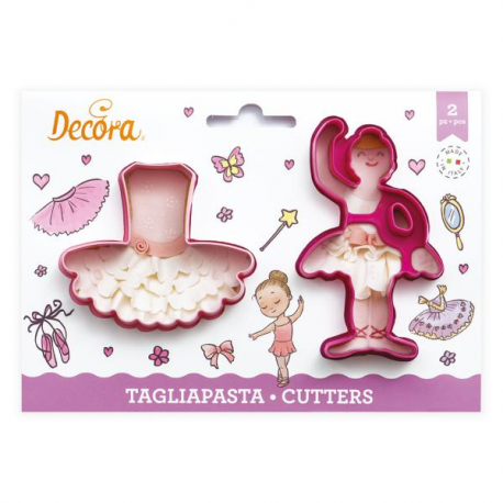 SET 2 TAGLIAPASTA BALLERINA e TUTU' IN PLASTICA
