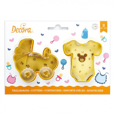 SET 2 TAGLIAPASTA BODY e CARROZZINA IN PLASTICA