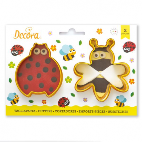SET 2 TAGLIAPASTA COCCINELLA e APE IN PLASTICA