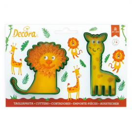 SET 2 TAGLIAPASTA GIRAFFA e LEONE IN PLASTICA