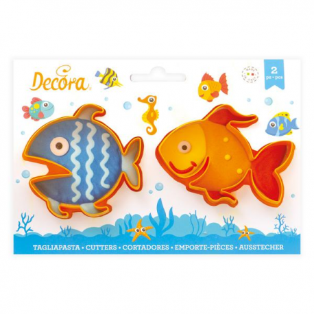 SET 2 TAGLIAPASTA PESCI IN PLASTICA