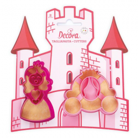 SET 2 TAGLIAPASTA PRINCIPESSA e CARROZZA IN PLASTICA