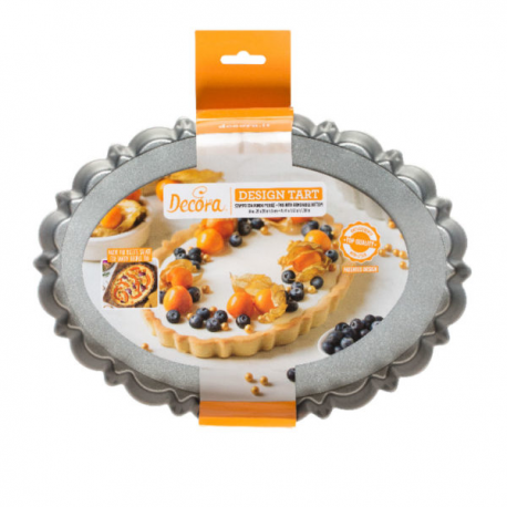 STAMPO DESIGN TART CROSTATA OVALE 29x20x3 h cm - Antiaderente