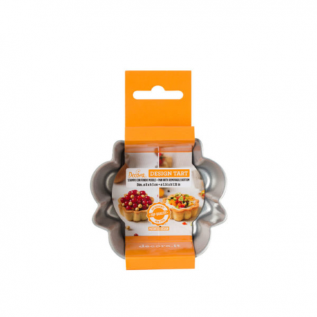 STAMPO DESIGN TART CROSTATA TONDO MINI ø 8 cm x h 3,5 cm Antiaderente