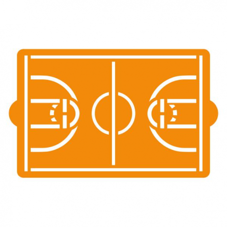 STENCIL RETTANGOLARE CAMPO DA BASKET 30x20cm