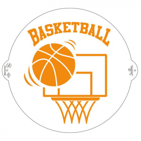 STENCIL TONDO BASKETBALL Ø 25cm