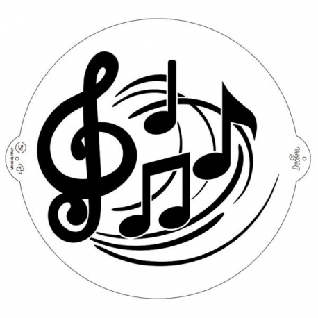 STENCIL TONDO MUSICA Ø 25cm