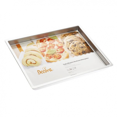 TEGLIA PROFESSIONALE RETTANGOLARE 30 x 40 x h 2,5 cm (Alluminio anodizzato)