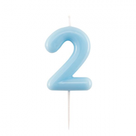 CANDELINA NUMERO 2 AZZURRA