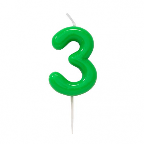 CANDELINA NUMERO 3 VERDE