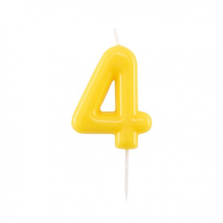 CANDELINA NUMERO 4 GIALLA