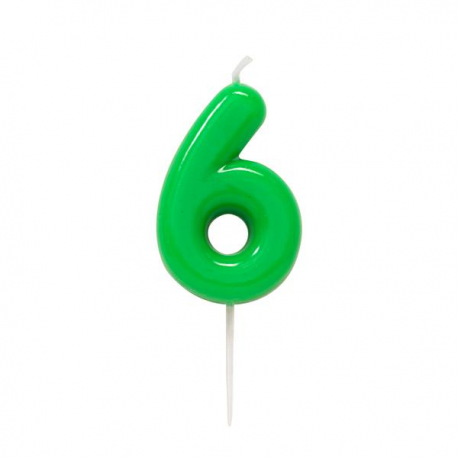 CANDELINA NUMERO 6 VERDE