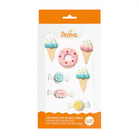 DECORAZIONI DI ZUCCHERO SWEETS 7 pz.