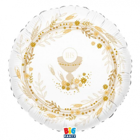 PALLONCINO MYLAR PRIMA COMUNIONE ELEGANT 45cm
