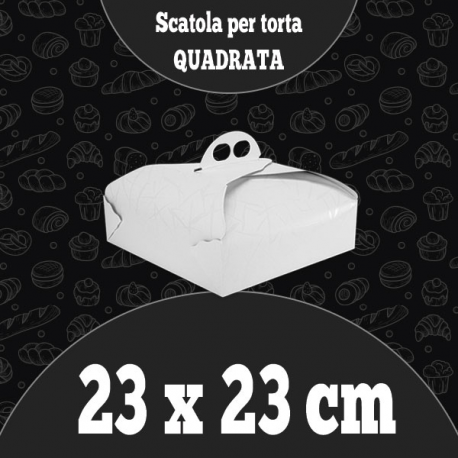SCATOLA PER TORTA QUADRATA CM.23X23