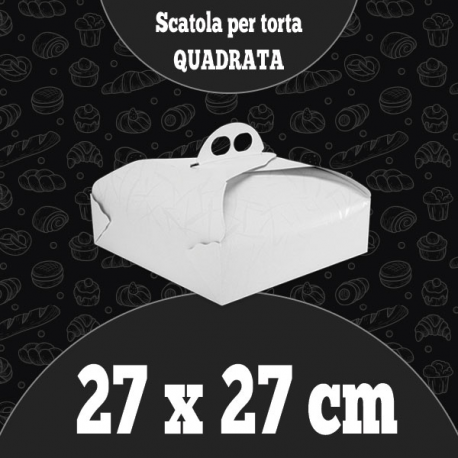 SCATOLA PER TORTA QUADRATA CM.27X27