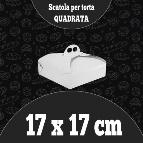 SCATOLA PER TORTA QUADRATA CM.17X17