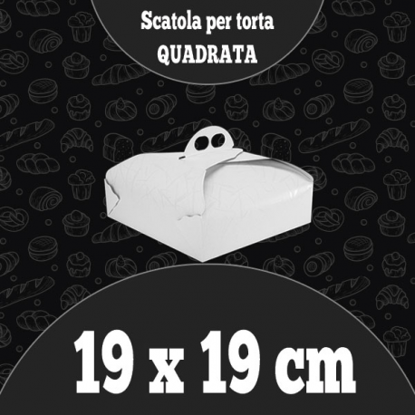 SCATOLA PER TORTA QUADRATA CM.19X19