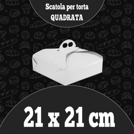SCATOLA PER TORTA QUADRATA CM.21X21