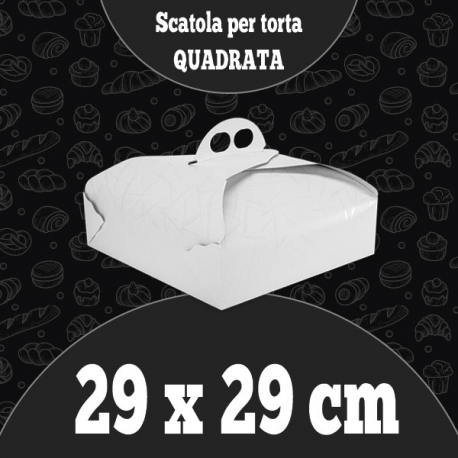 SCATOLA PER TORTA QUADRATA CM.29X29
