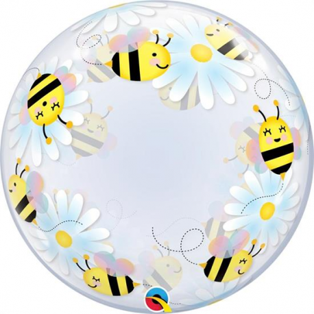 PALLONCINO DECO BUBBLE API E MARGHERITE ø 61cm