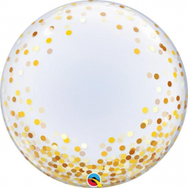 PALLONCINO DECO BUBBLE CORIANDOLI ORO ø 61cm