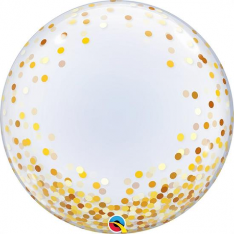 PALLONCINO DECO BUBBLE CORIANDOLI ORO ø 61cm