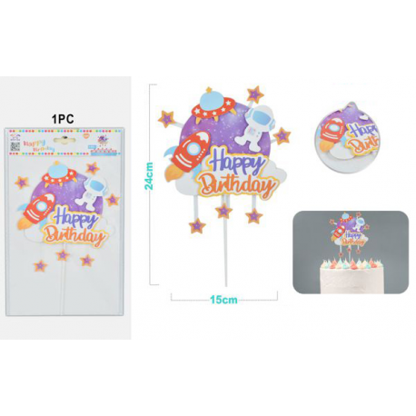 CAKE TOPPER \\"PIANETA SPAZIO\\"