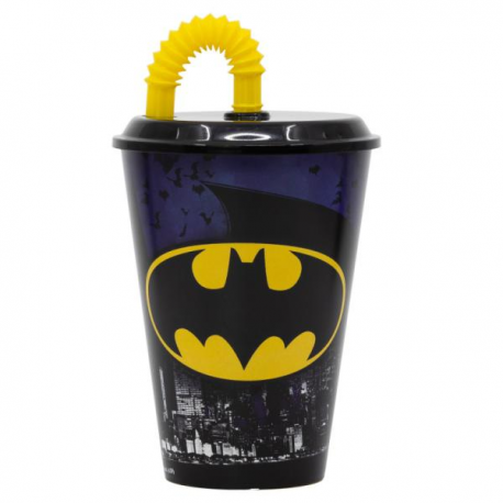 BICCHIERE TUMBLER BATMAN 430ml CON CANNUCCIA