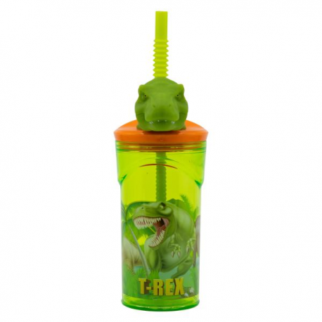 BICCHIERE TUMBLER DINOSAURI 360ml 3D FIGURE