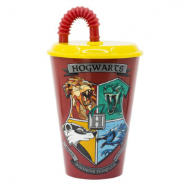 BICCHIERE TUMBLER HARRY POTTER 430ml CON CANNUCCIA