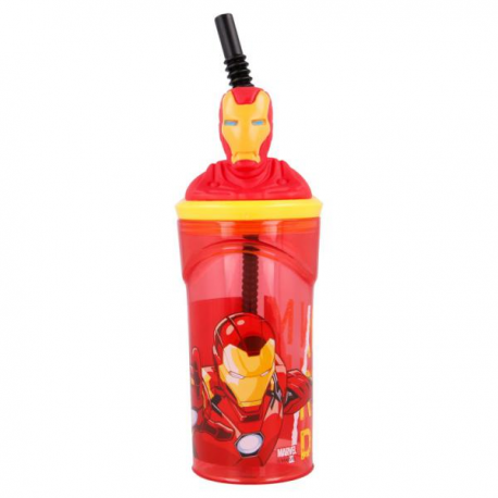 BICCHIERE TUMBLER IRON MAN 360ml 3D FIGURE