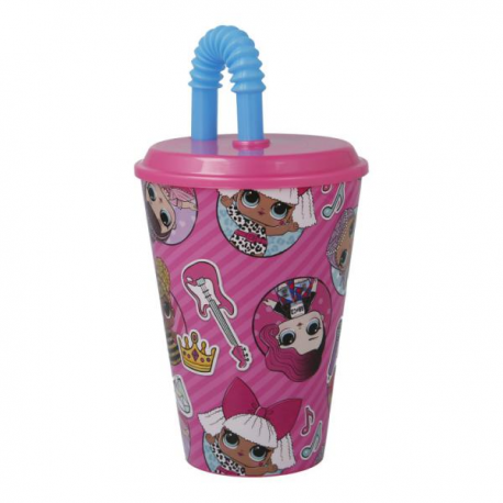 BICCHIERE TUMBLER LOL 430ml CON CANNUCCIA