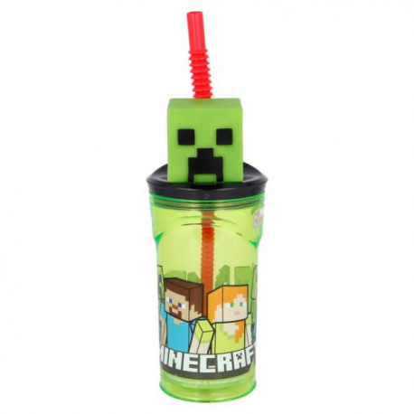 BICCHIERE TUMBLER MINECRAFT 360ml 3D FIGURE