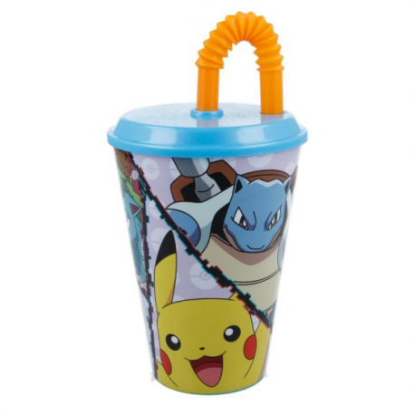 BICCHIERE TUMBLER POKEMON 430ml CON CANNUCCIA
