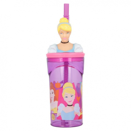 BICCHIERE TUMBLER PRINCIPESSE 360ml 3D FIGURE
