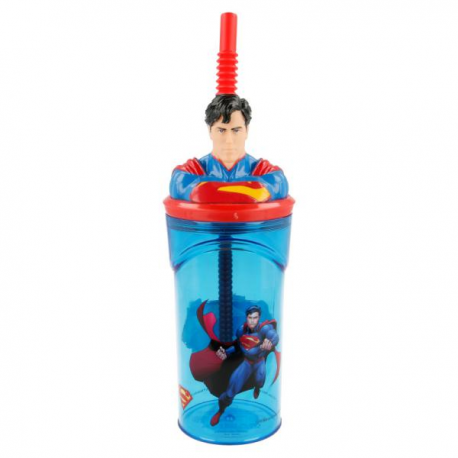 BICCHIERE TUMBLER SUPERMAN 360ml 3D FIGURE