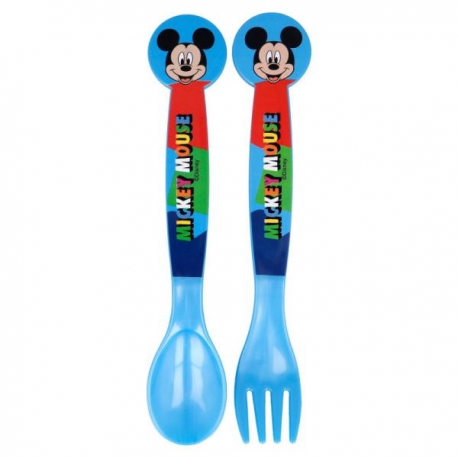 SET 2 PZ. POSATE TOPOLINO in plastica riutilizzabile