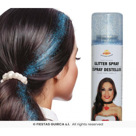 SPRAY GLITTER PER CAPELLI BLU 125 ml