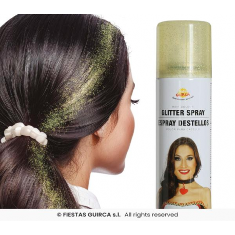 SPRAY GLITTER PER CAPELLI ORO 125 ml
