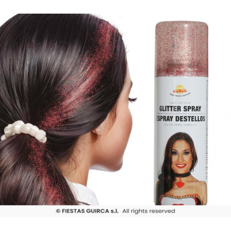 SPRAY GLITTER PER CAPELLI ROSSO 125 ml