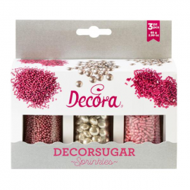 SET DECOR MIX ARGENTO E ROSA 85g