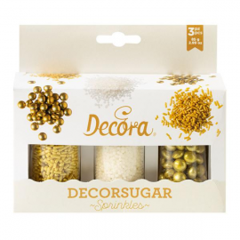 SET DECOR MIX BIANCO E ORO 85g