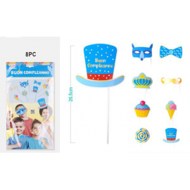 PHOTO BOOT ADDIO BLU PARTY 8 Pz.